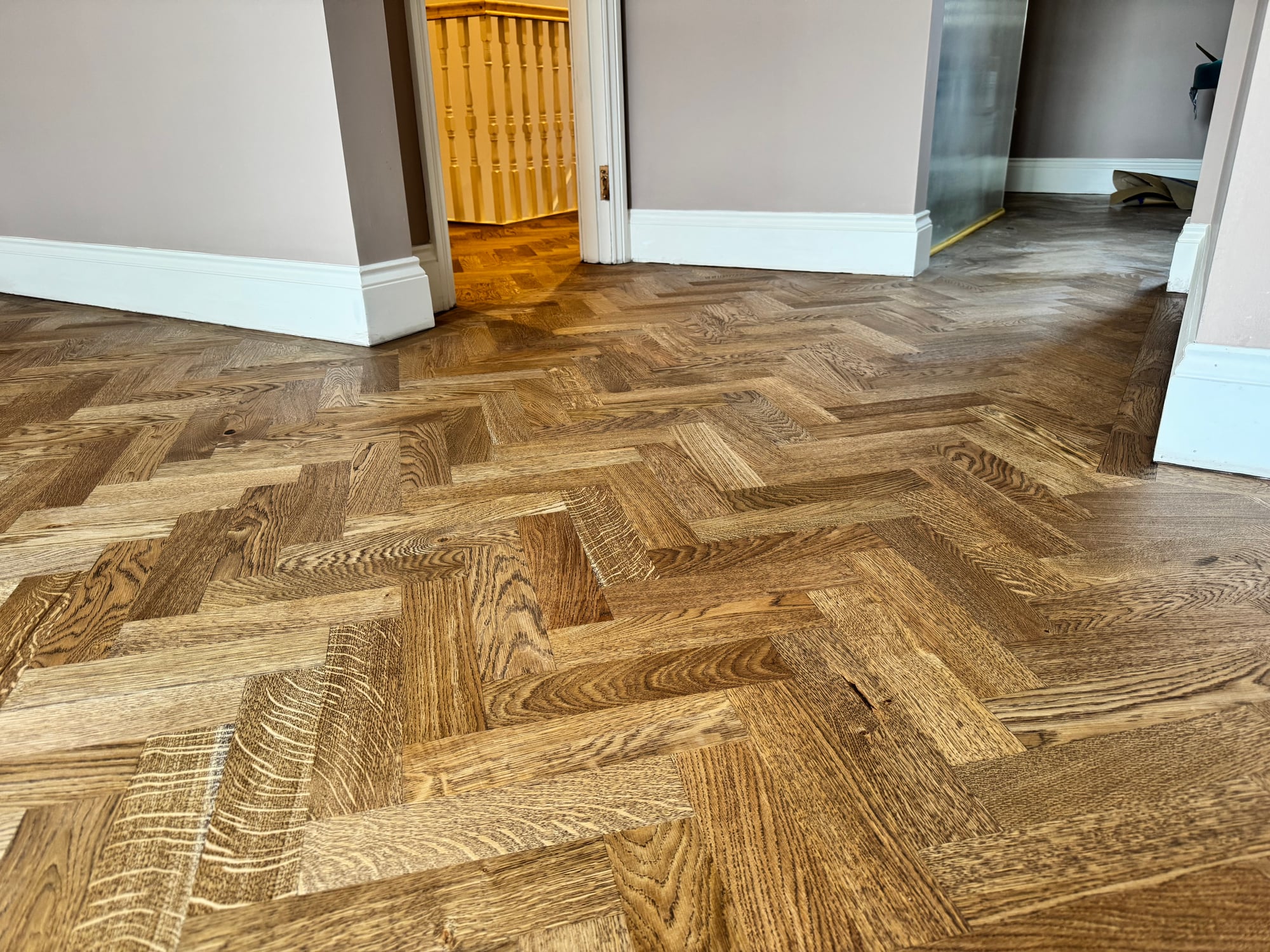 Refinished parquet floor