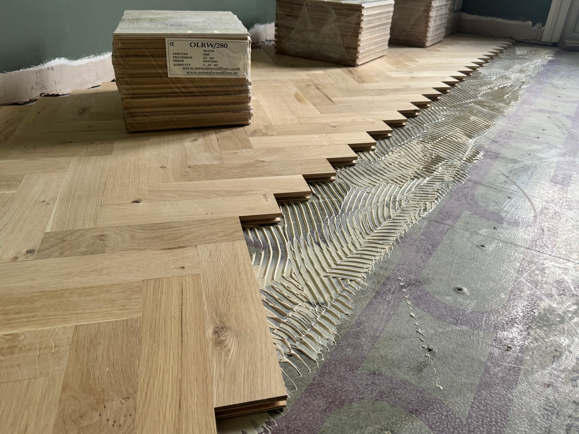 Restored oak floor in natural light