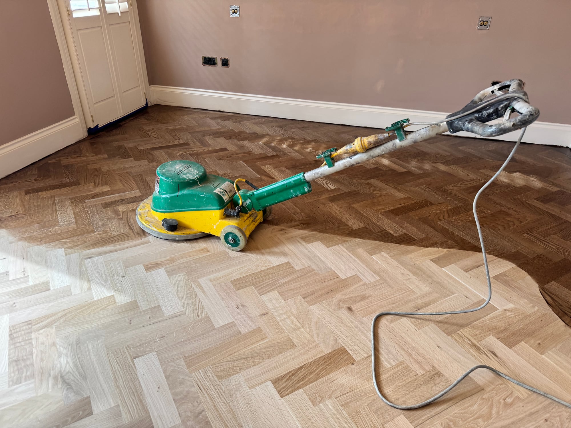 Parquet floor in progress