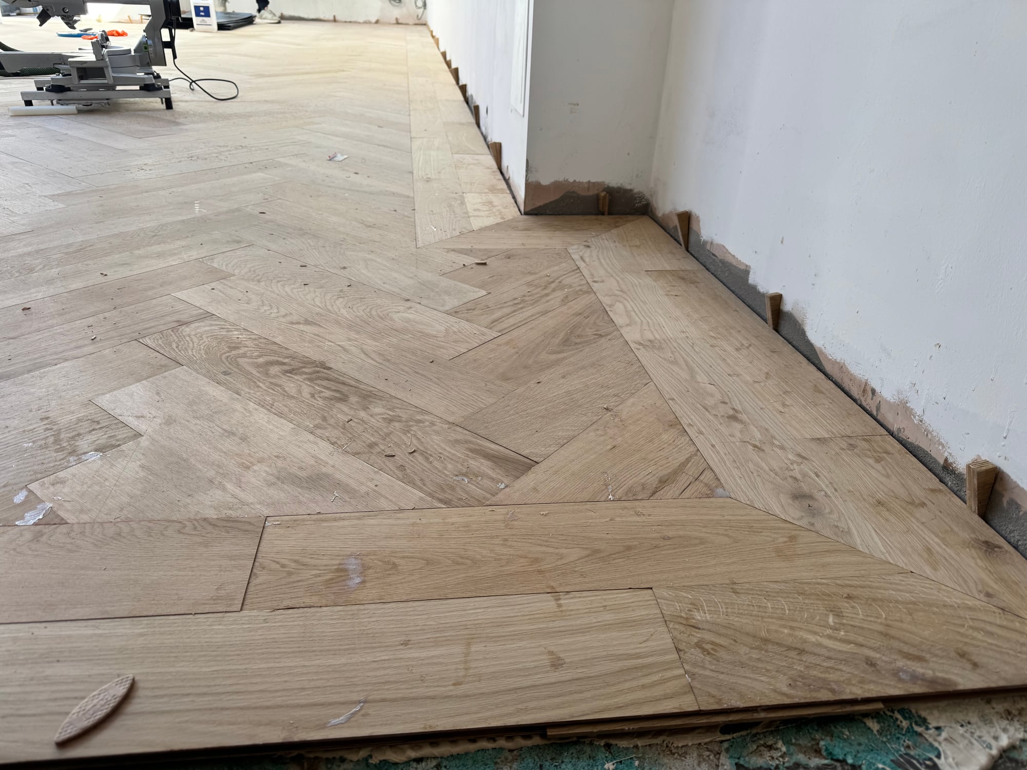Herringbone parquet floor