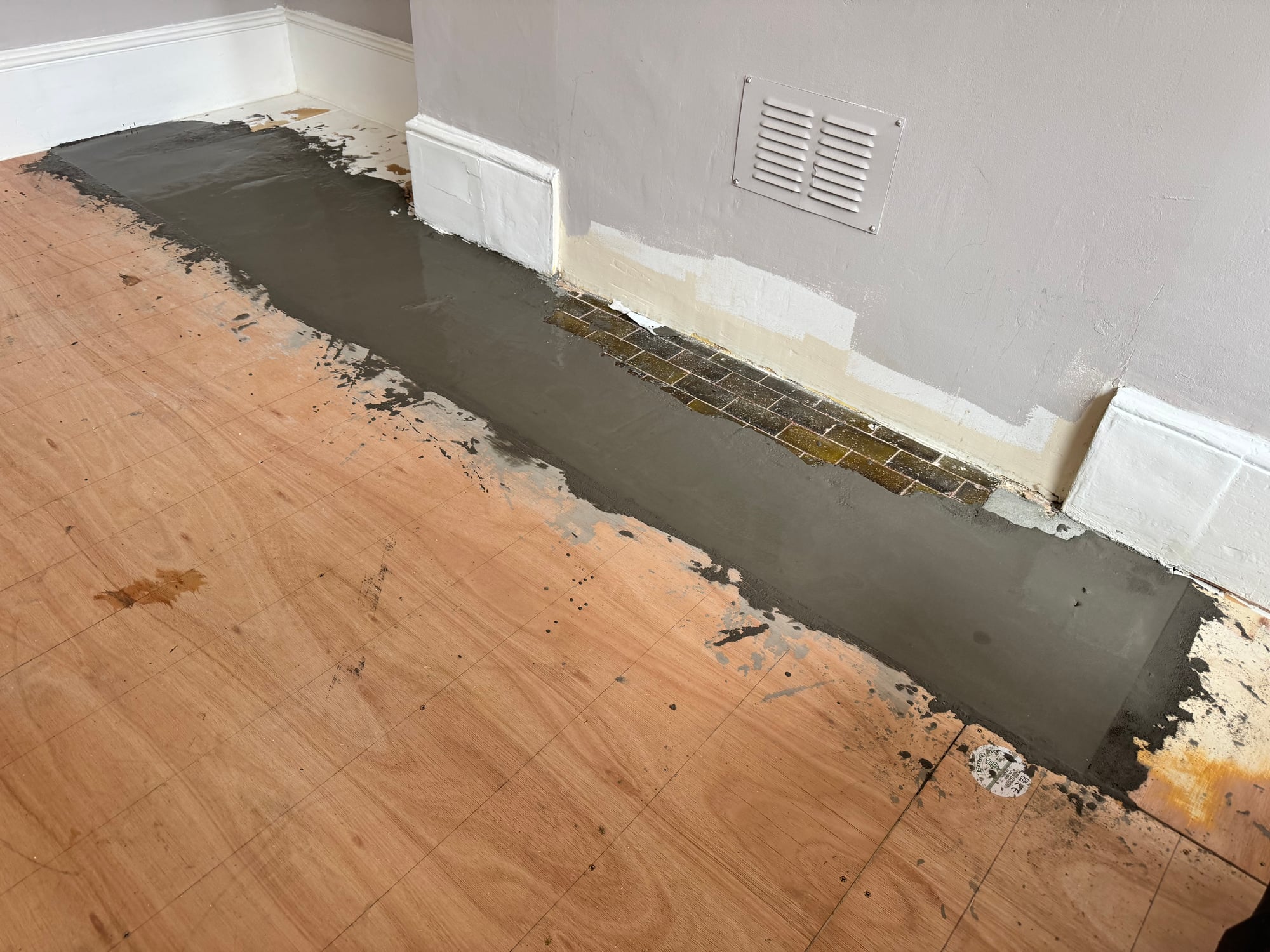 Herringbone parquet floor