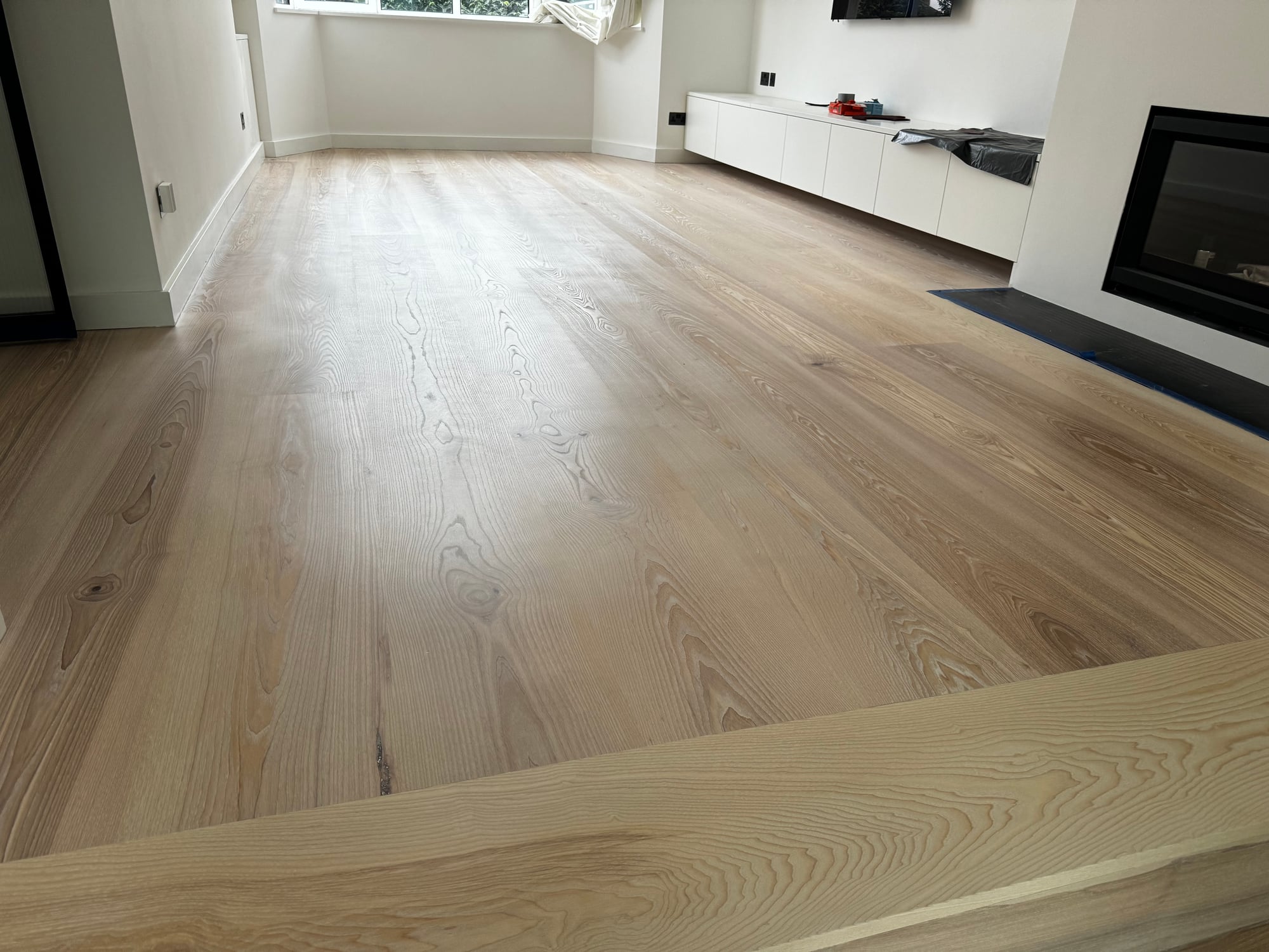 Refinished hardwood floor